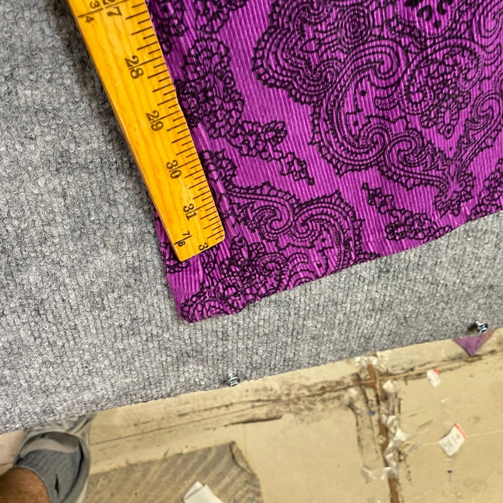 Run & Fly Purple Paisley Corduroy Flare Bell Bottom Pants Size 34L Made in UK - Picture 6 of 11